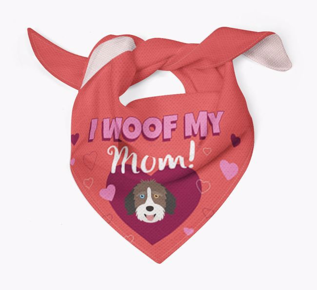 'I Woof My Mom' - Personalized {breedFullName} Bandana