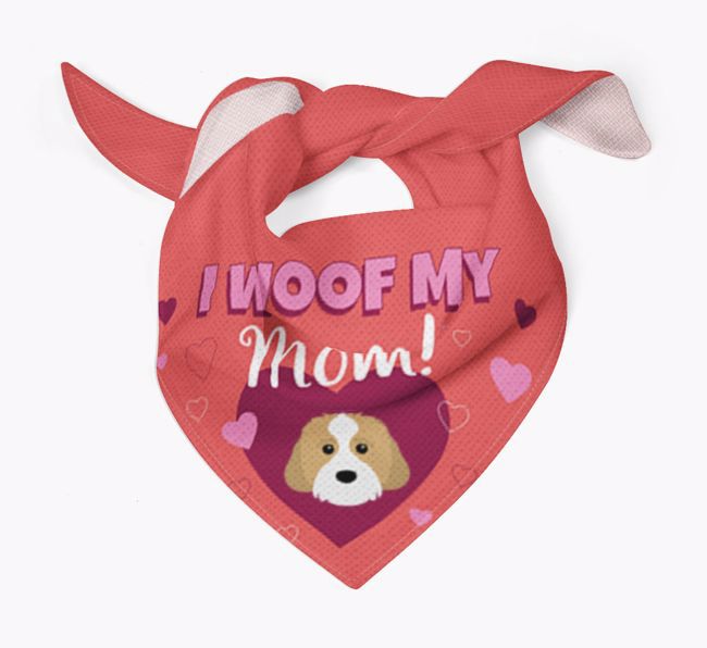 'I Woof My Mom' - Personalized {breedFullName} Bandana