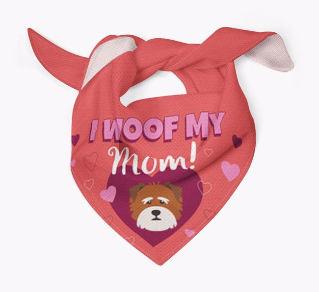 'I Woof My Mom' - Personalized {breedFullName} Bandana