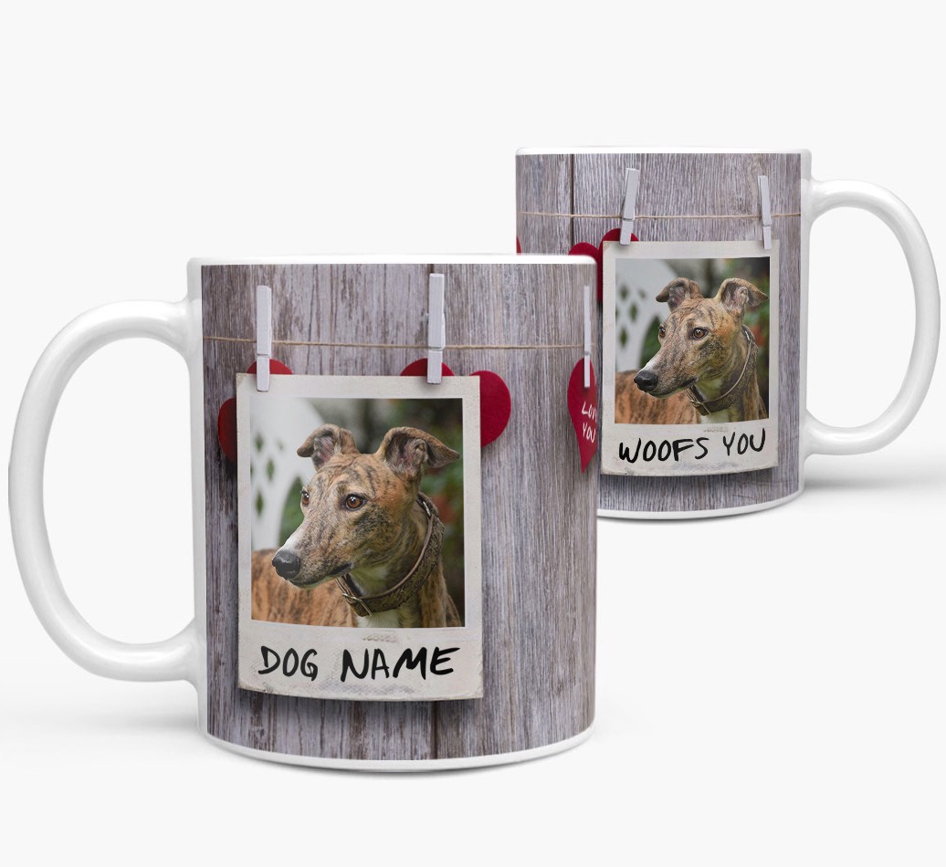 Personalised Photo Upload 'Polaroid' Mug - side View