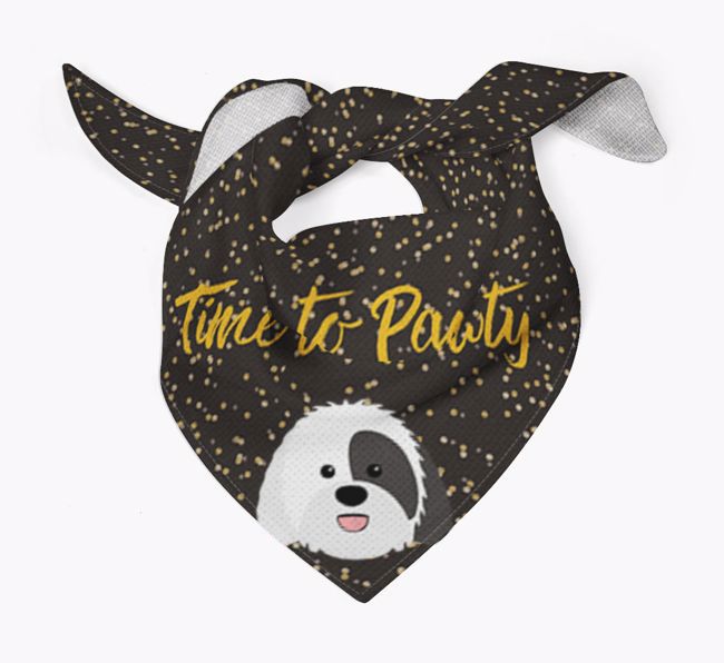 'Time to Pawty' {breedCommonName} Bandana