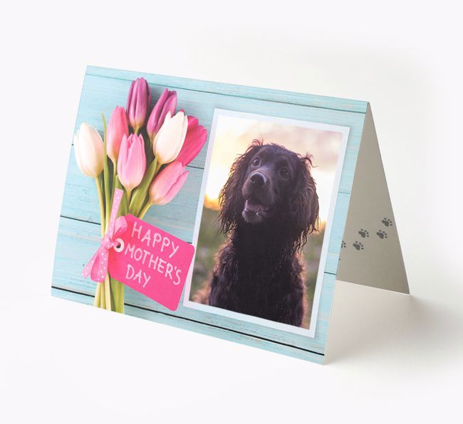 Happy Mother's Day Tulips - Personalized {breedFullName} Photo Upload Card