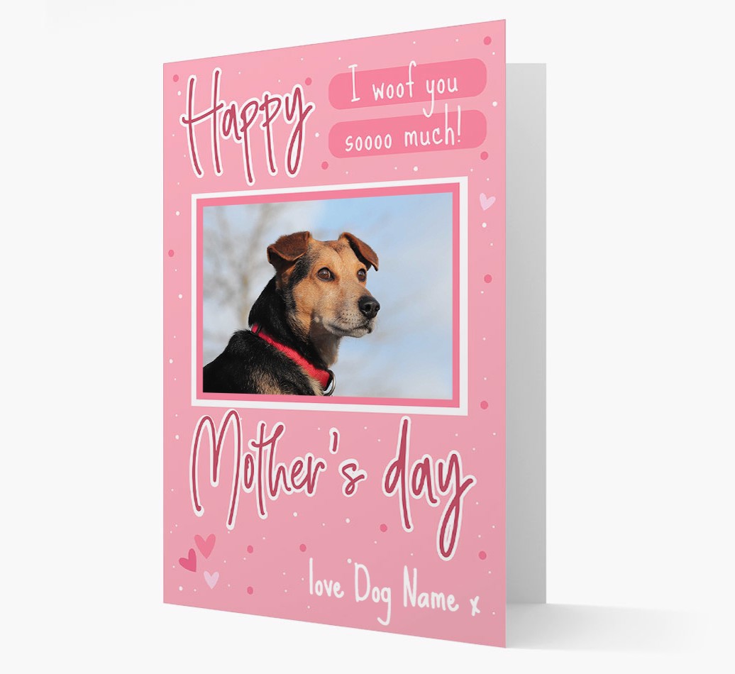 Happy Mother's Day Card with Photo of your {breedFullName} front