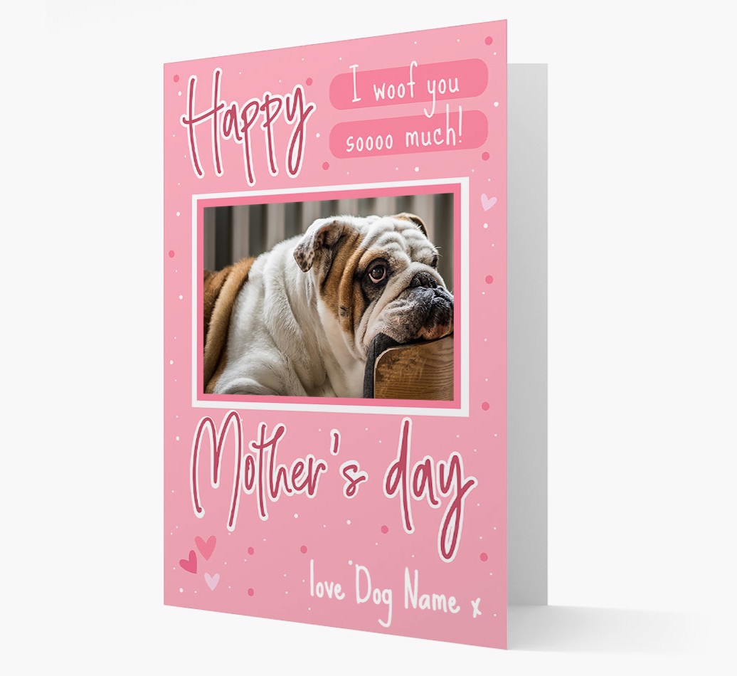 Happy Mother's Day Card with Photo of your {breedFullName} front