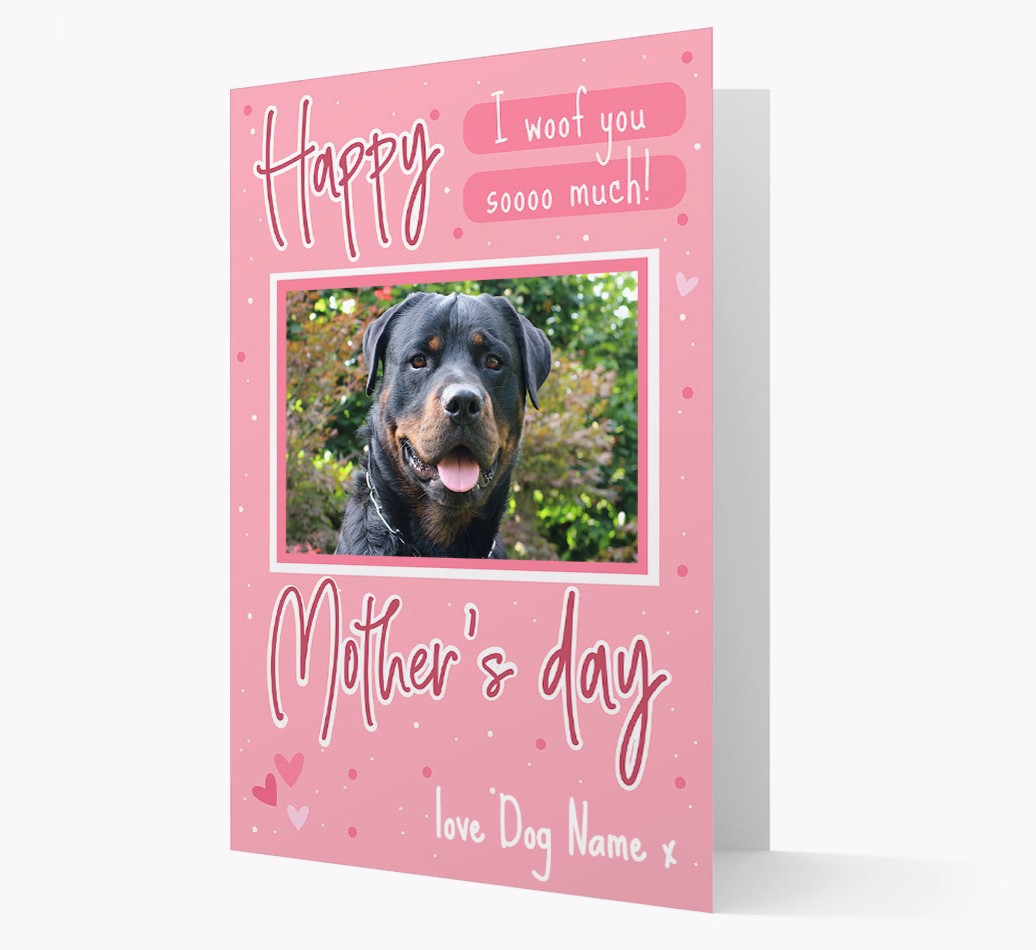 Happy Mother's Day Card with Photo of your {breedFullName} front