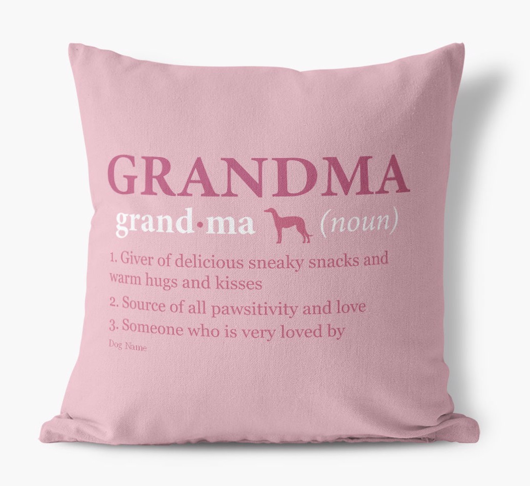 'Definition of Grandma' - Personalised Canvas Cushion