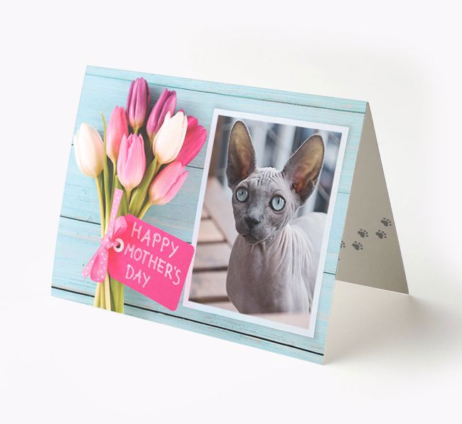 Happy Mother's Day Tulips - Personalised {breedFullName} Card