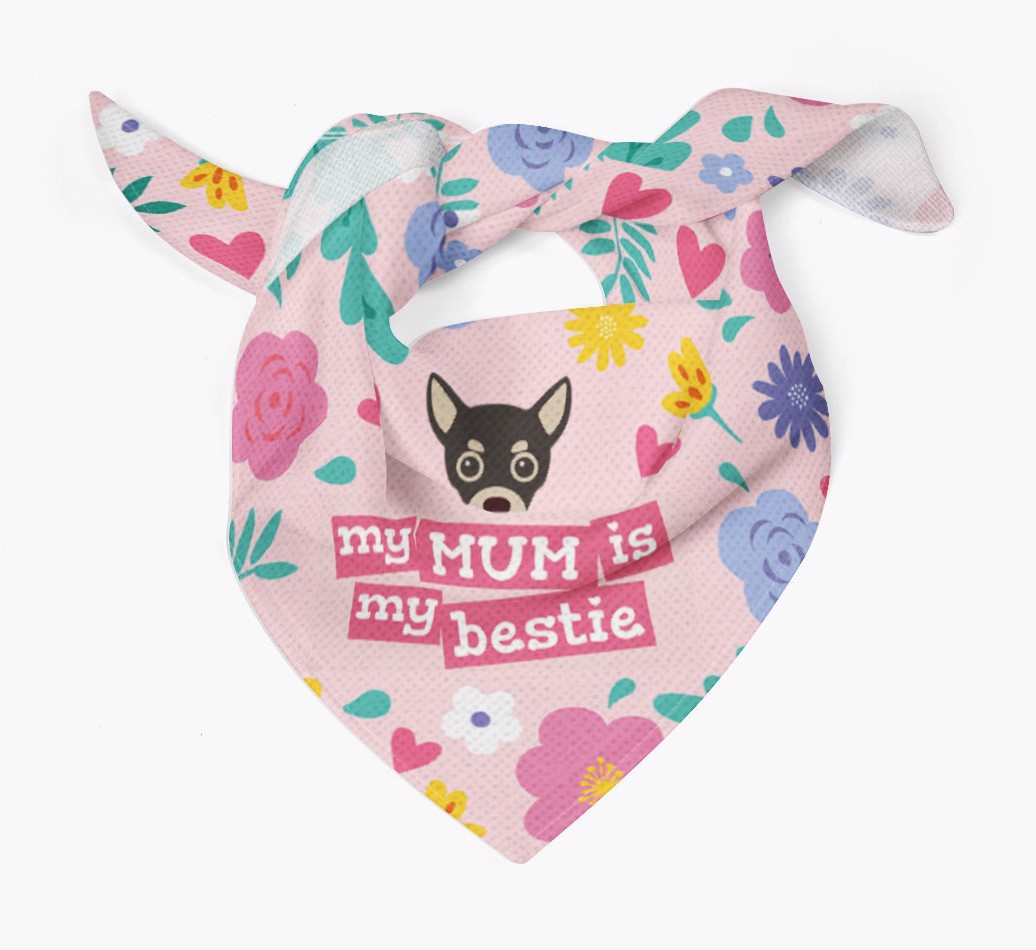 'Mum Is My Bestie' - Personalised {breedFullName} Bandana