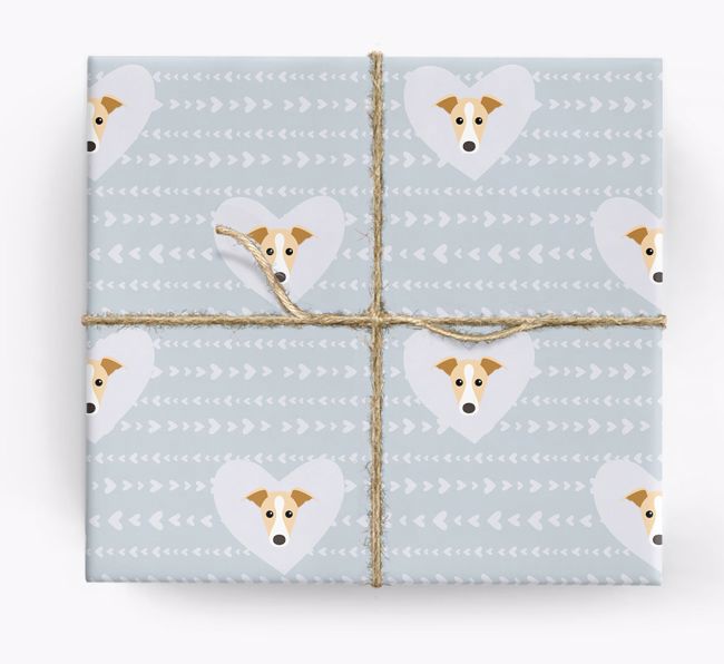 'Hearts' Wrapping Paper with {breedCommonName} Yappicons