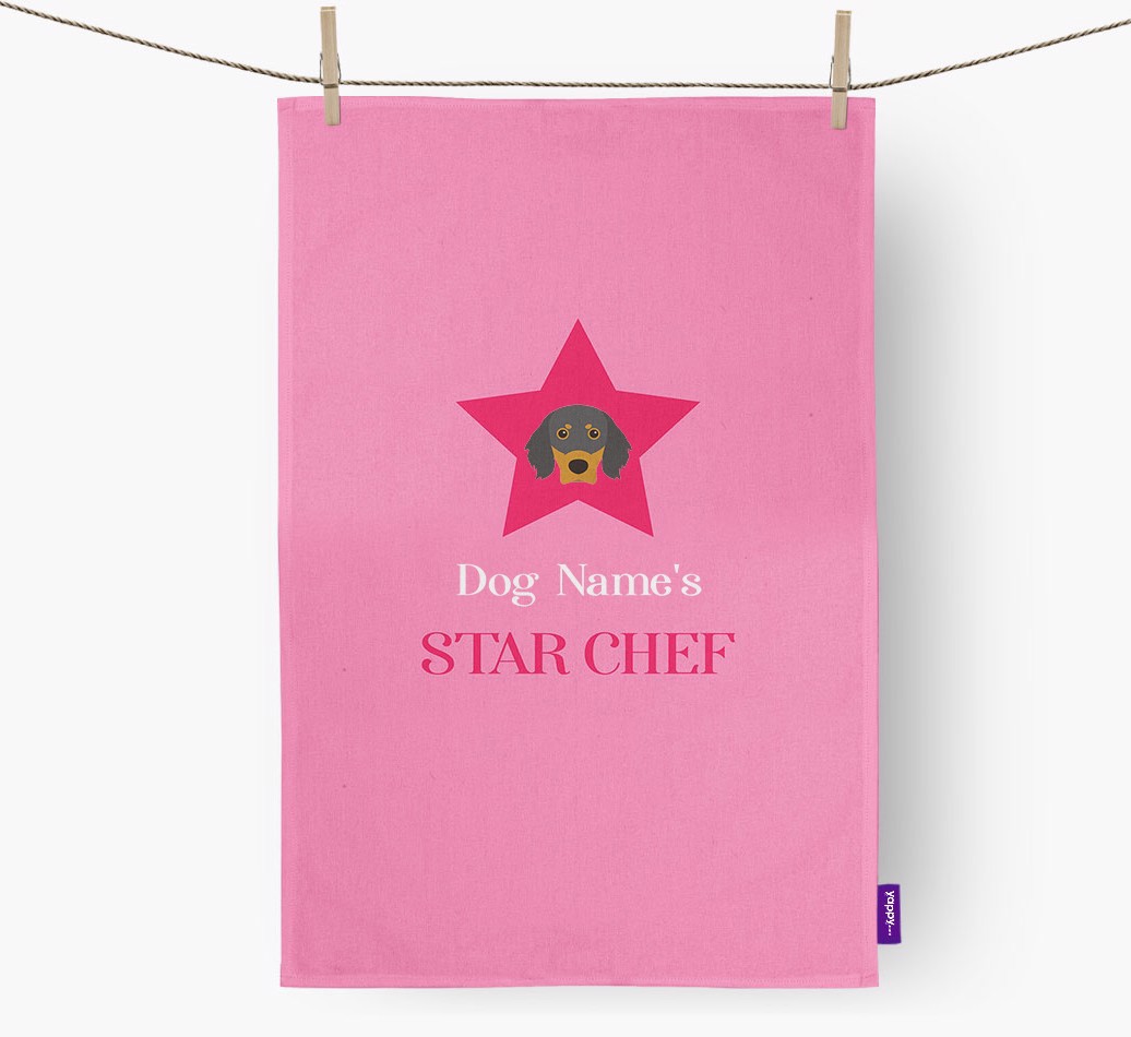 '{dogsName}'s Star Chef' - Personalised {breedFullName} Tea Towel