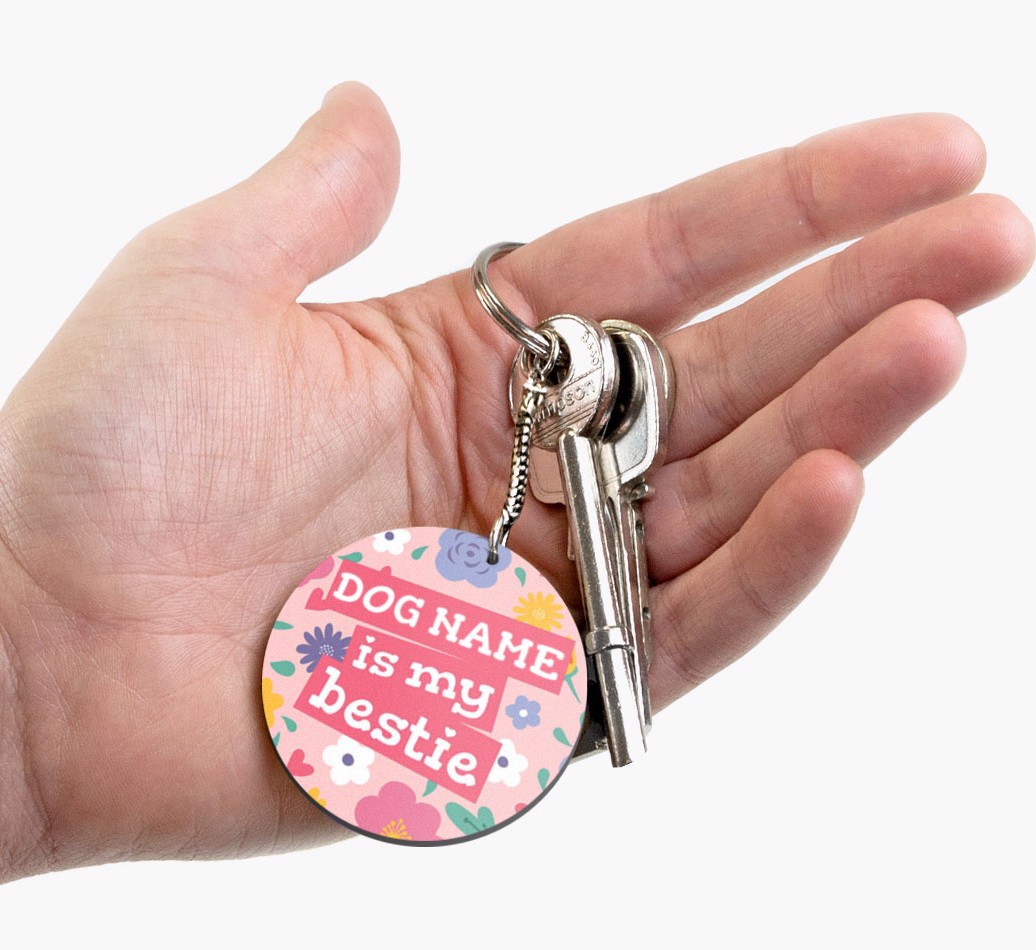 'Bestie' - Personalized Double-Sided Keyring