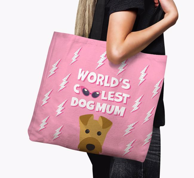 World's Coolest Dog Mum: Personalised {breedFullName} Canvas Bag