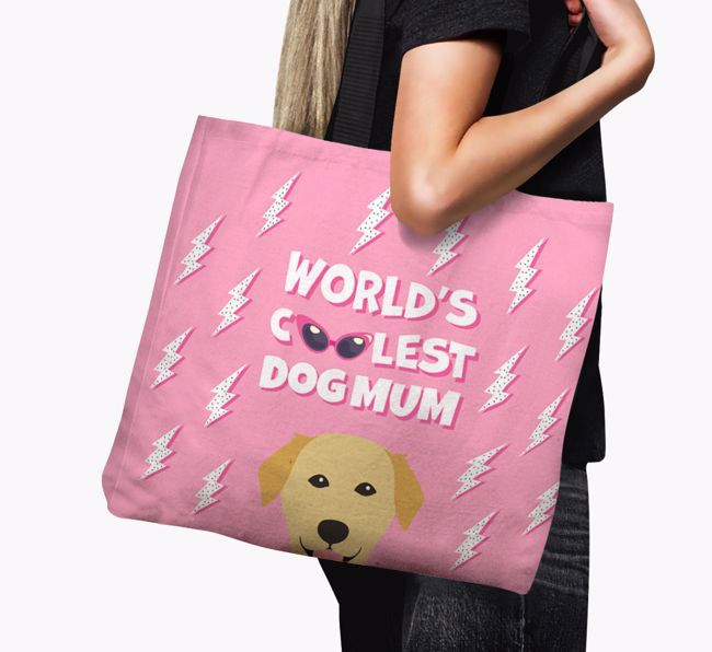 World's Coolest Dog Mum: Personalised {breedFullName} Canvas Bag