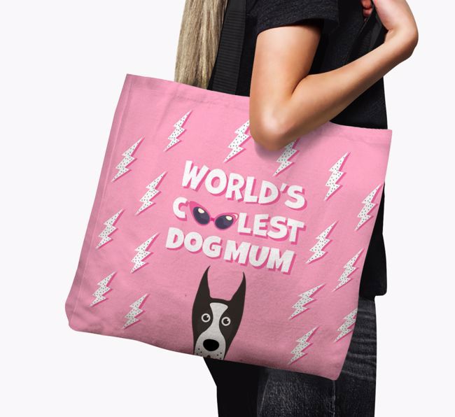 World's Coolest Dog Mum: Personalised {breedFullName} Canvas Bag