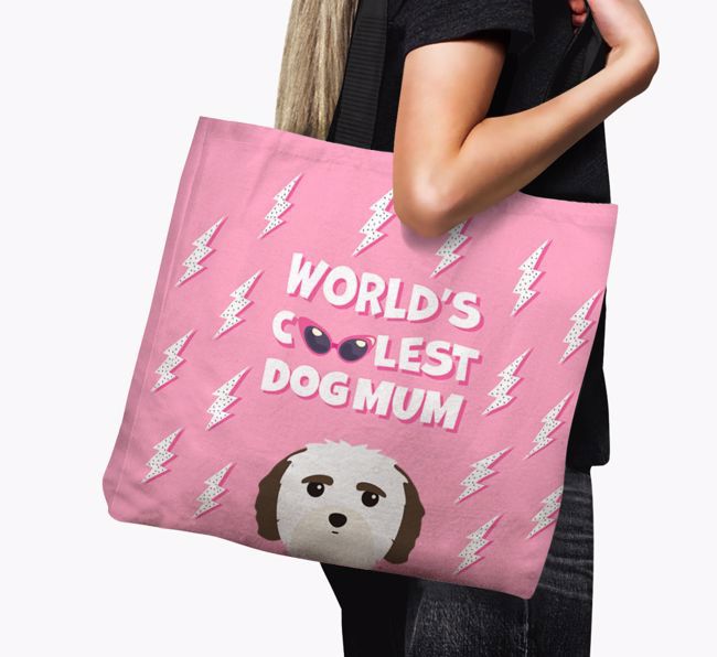World's Coolest Dog Mum: Personalised {breedFullName} Canvas Bag