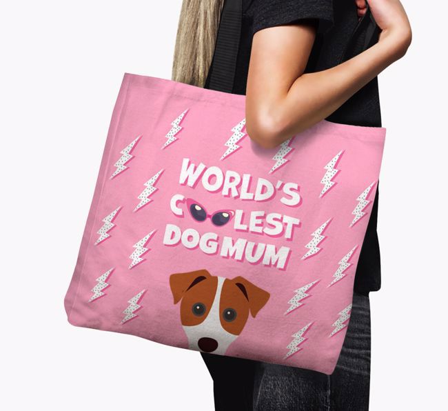 World's Coolest Dog Mum: Personalised {breedFullName} Canvas Bag