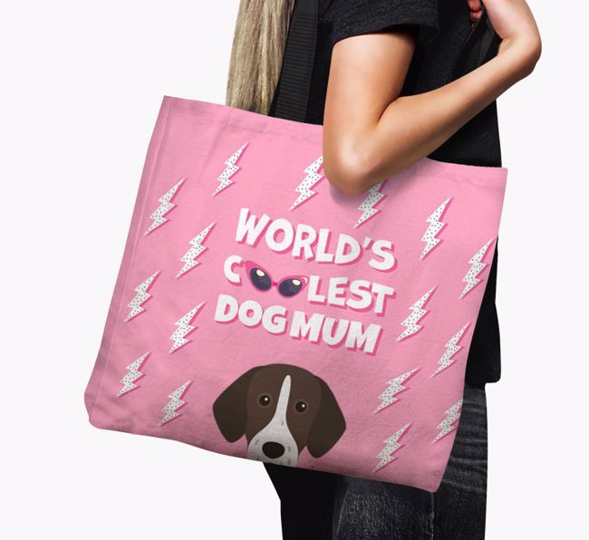 World's Coolest Dog Mum: Personalised {breedFullName} Canvas Bag