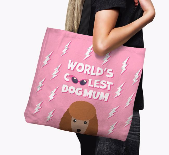 World's Coolest Dog Mum: Personalised {breedFullName} Canvas Bag