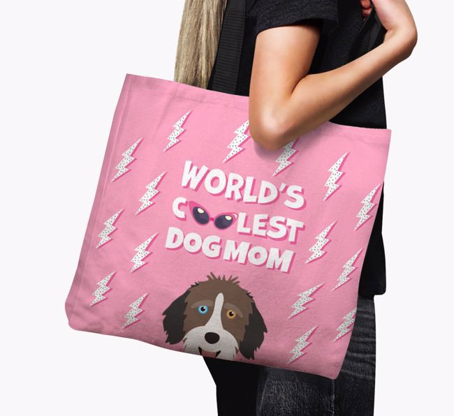 World's Coolest Dog Mom: Personalized {breedFullName} Canvas Bag