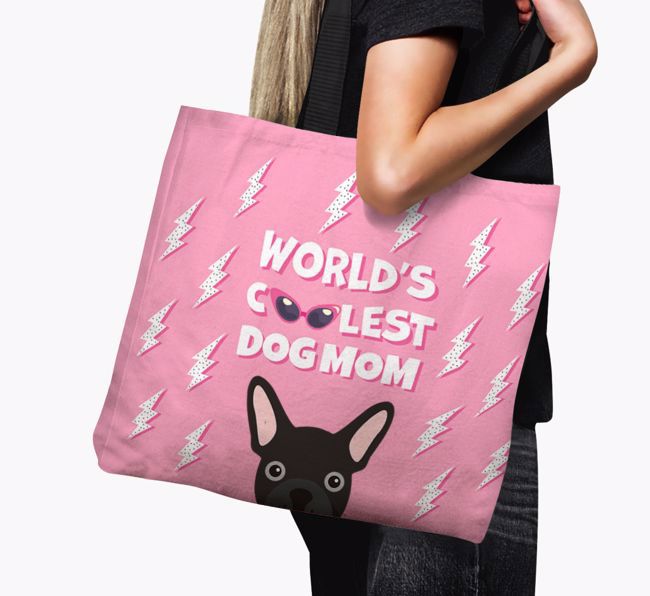 World's Coolest Dog Mom: Personalized {breedFullName} Canvas Bag