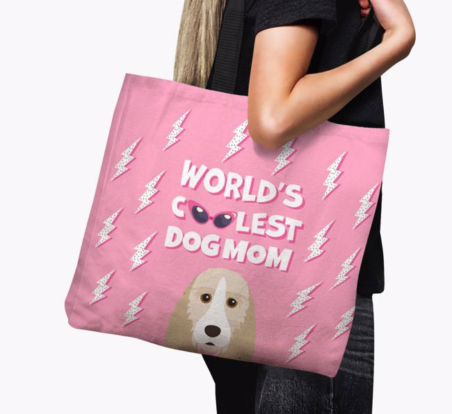 World's Coolest Dog Mom: Personalized {breedFullName} Canvas Bag