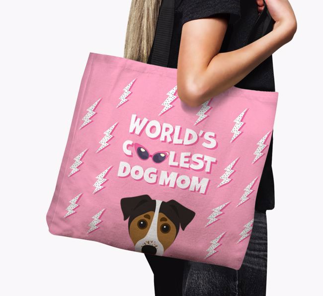 World's Coolest Dog Mom: Personalized {breedFullName} Canvas Bag