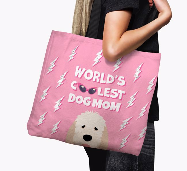 World's Coolest Dog Mom: Personalized {breedFullName} Canvas Bag