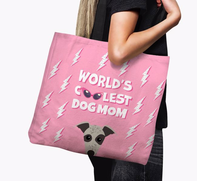 World's Coolest Dog Mom: Personalized {breedFullName} Canvas Bag