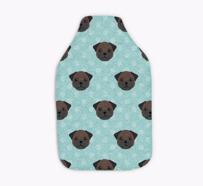 Polka Dot Pattern: Personalised {breedFullName} Hot Water Bottle