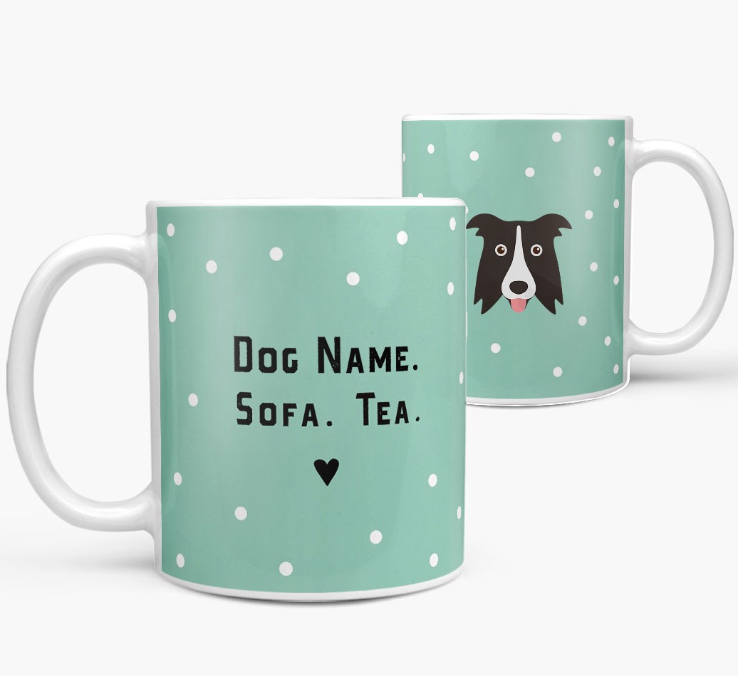 ''Personalized 'Sofa & Tea / Coffee' Mug for your {breedFullName} both views