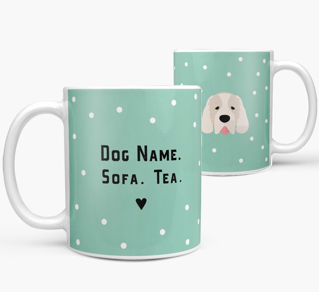 'Personalised 'Sofa & Tea / Coffee' Mug for your {breedFullName} both views