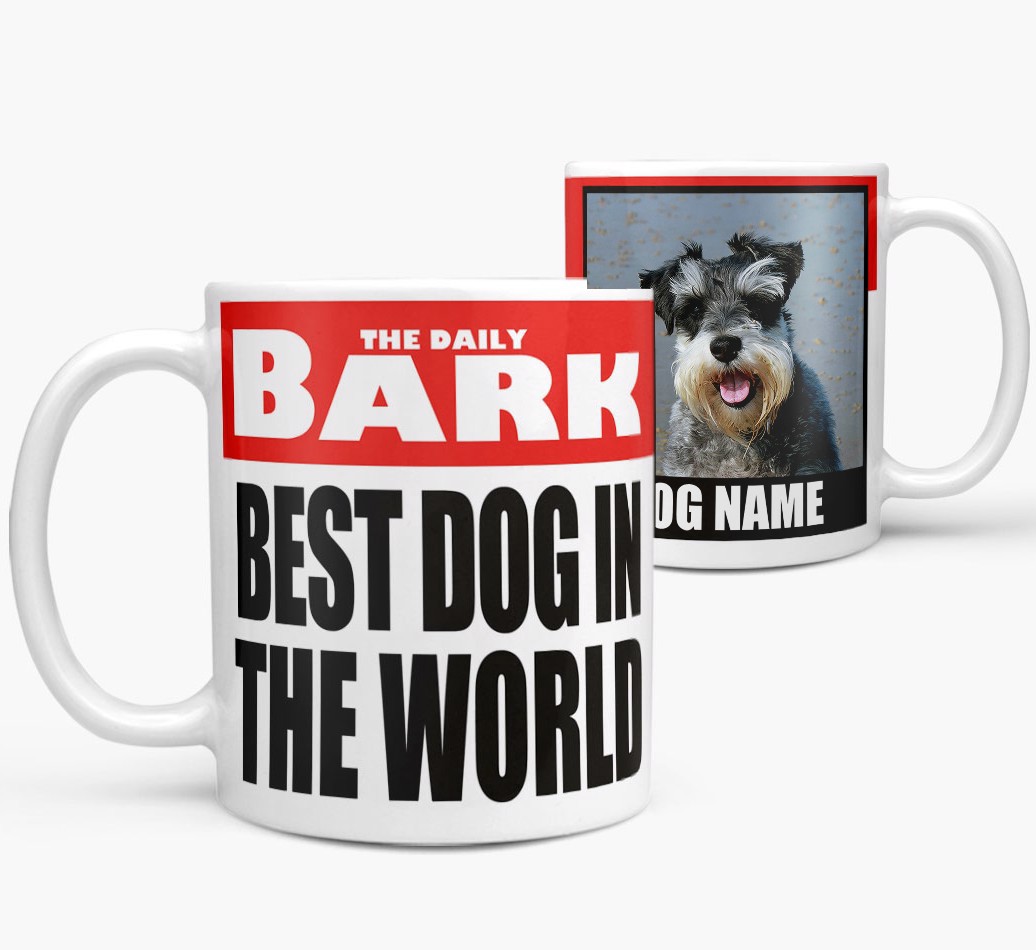 Best Dog In The World: Personalised {breedFullName} Mug - view of both side