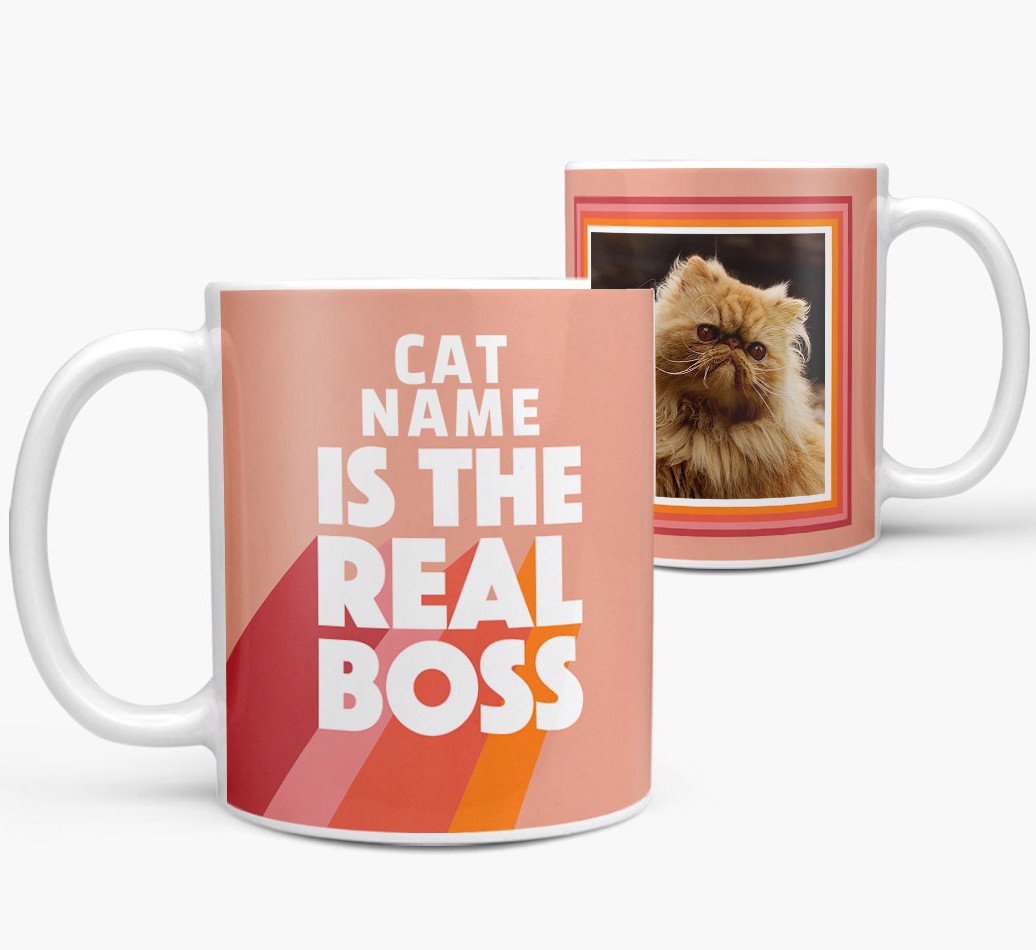 'Real Boss' - {breedCommonName} Photo Upload Mug - both sides