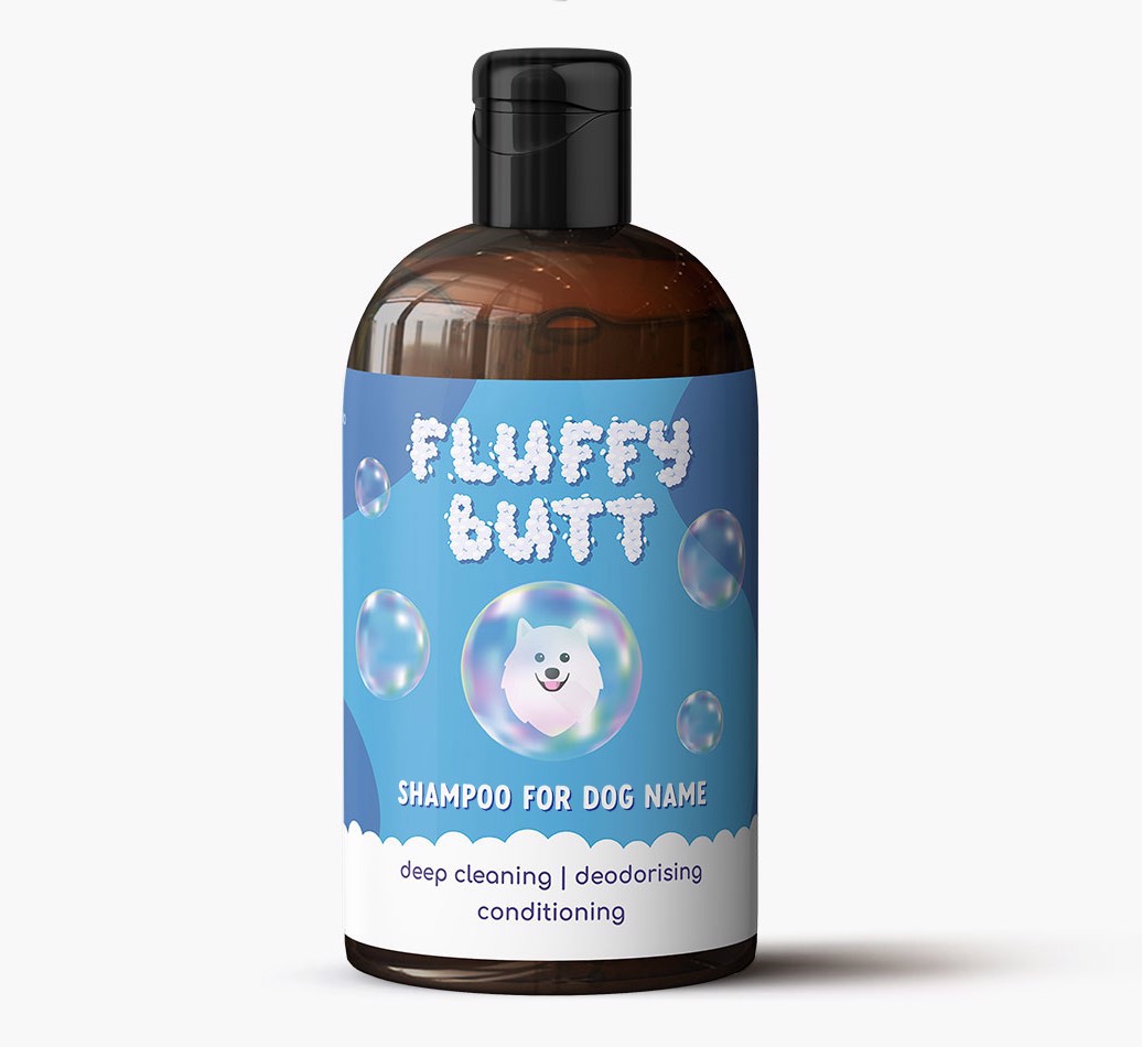 'Fluffy Butt' - Personalised {breedFullName} Shampoo - Full bottle