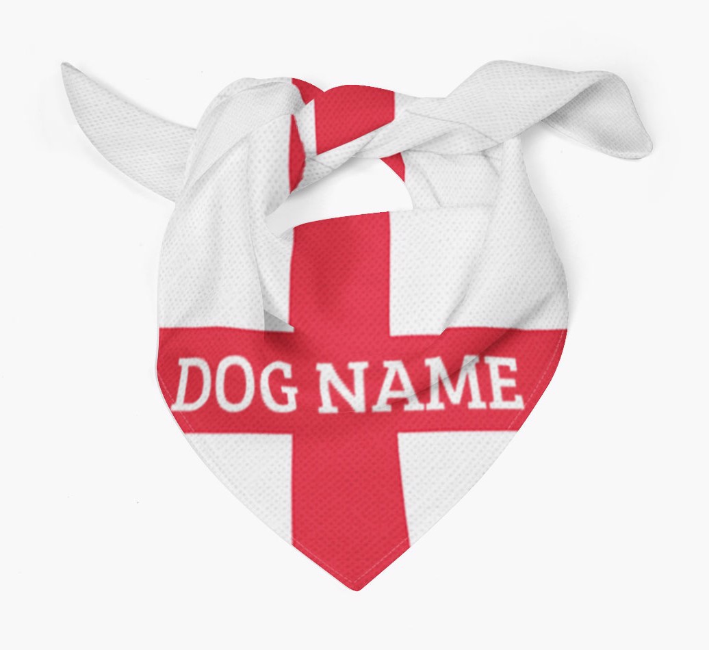 'English Flag' - Personalised {breedFullName} Bandana - Tied bandana