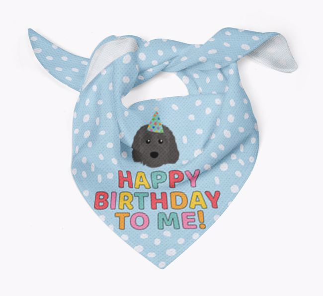 'Happy Birthday To Me' - Personalized {breedFullName} Bandana