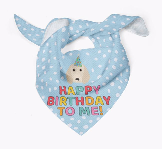 'Happy Birthday To Me' - Personalized {breedFullName} Bandana