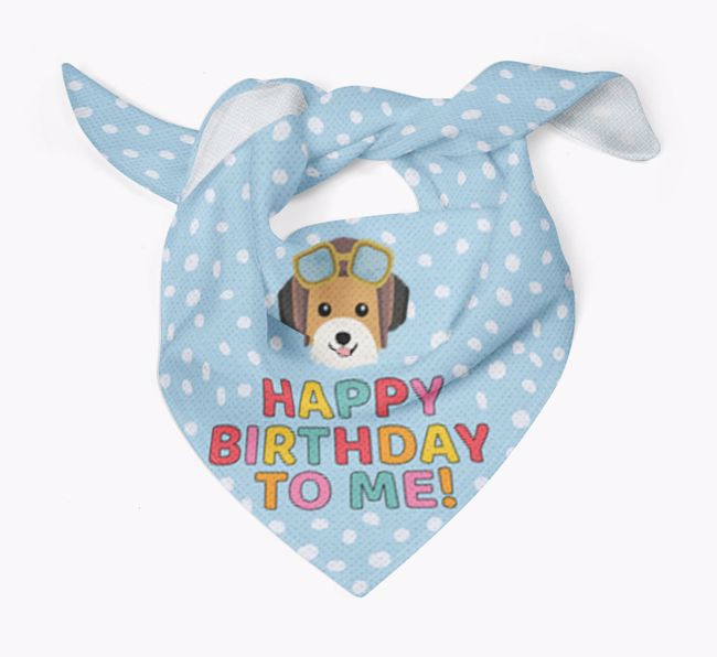 'Happy Birthday To Me' - Personalised {breedFullName} Bandana