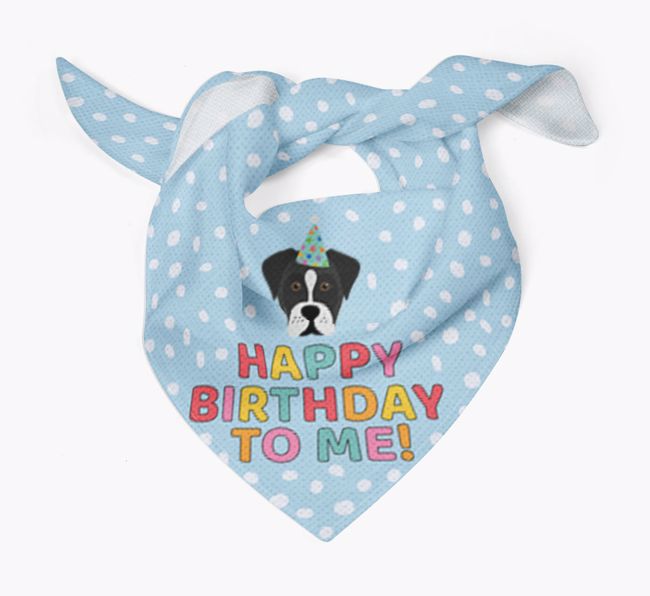 'Happy Birthday To Me' - Personalized {breedFullName} Bandana