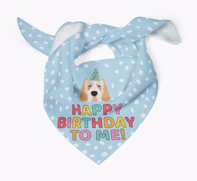 'Happy Birthday To Me' - Personalised {breedFullName} Bandana