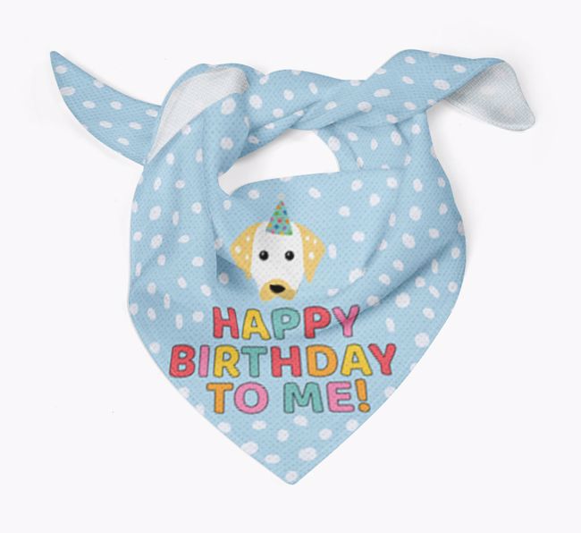 'Happy Birthday To Me' - Personalized {breedFullName} Bandana