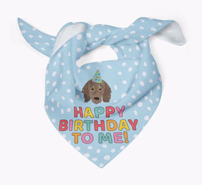 'Happy Birthday To Me' - Personalised {breedFullName} Bandana