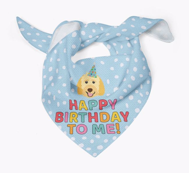 'Happy Birthday To Me' - Personalised {breedFullName} Bandana