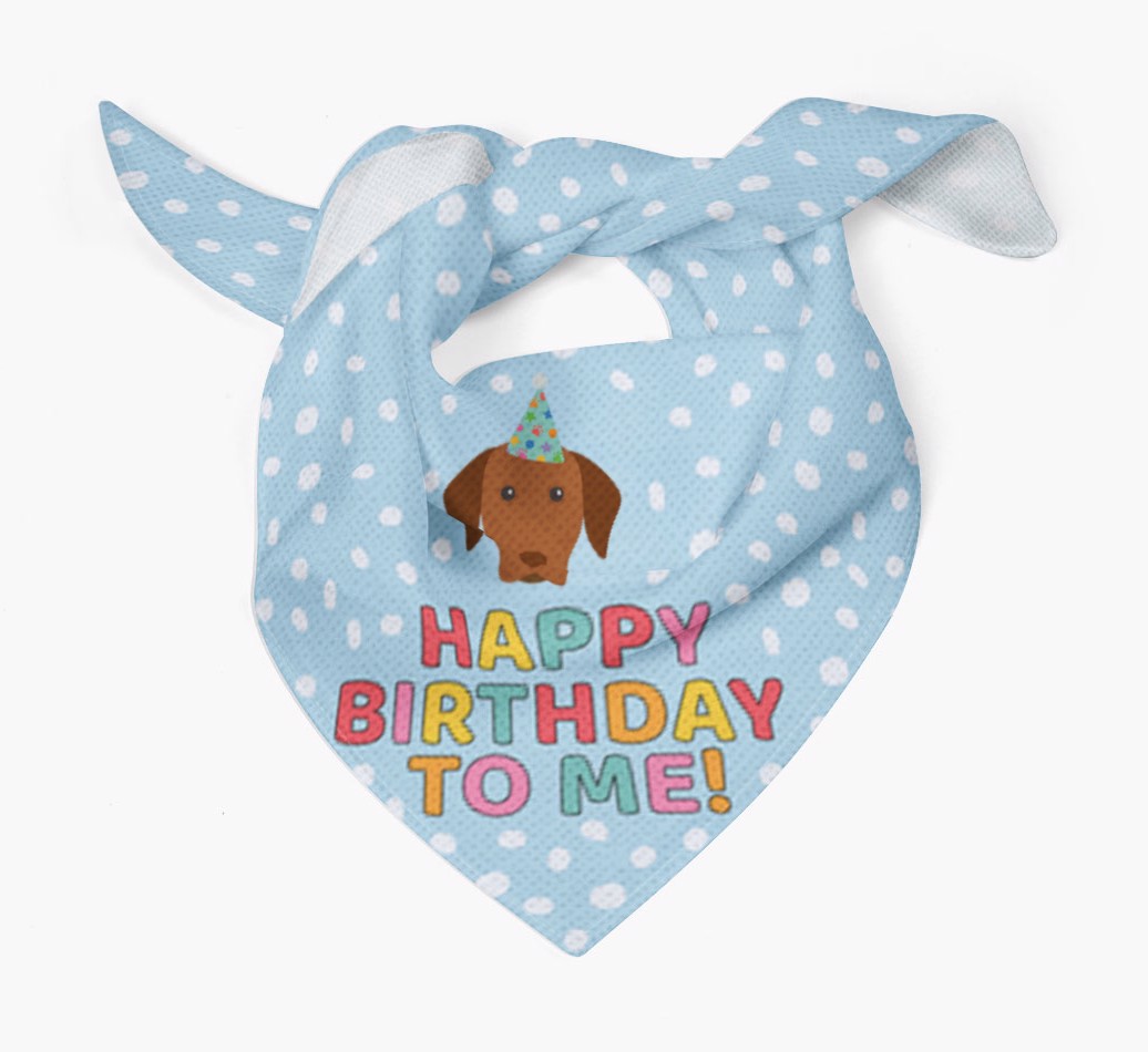 'Happy Birthday to Me' - Personalised {breedFullName} Bandana - Tied bandana