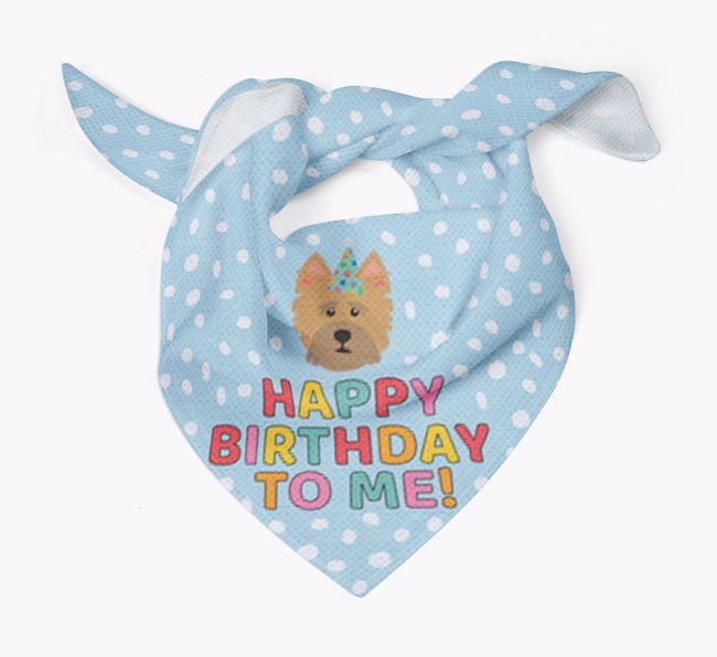 'Happy Birthday To Me' - Personalised {breedFullName} Bandana