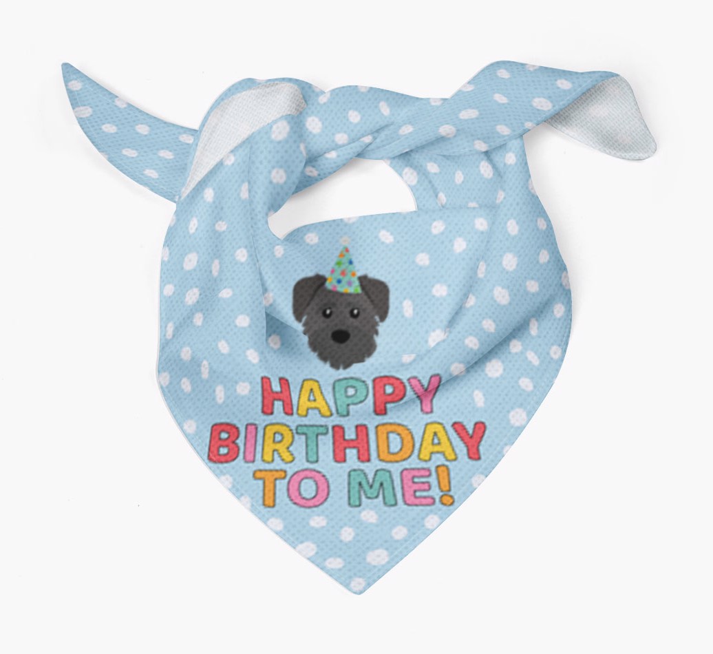 'Happy Birthday to Me' - Personalised {breedFullName} Bandana - Tied bandana