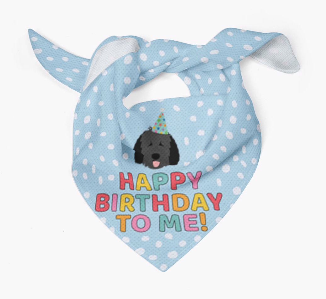 'Happy Birthday to Me' - Personalized {breedFullName} Bandana - Tied bandana