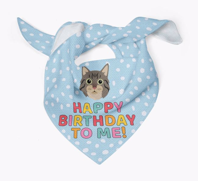 'Happy Birthday To Me' - Personalised {breedFullName} Bandana