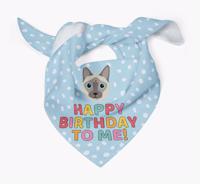 'Happy Birthday To Me' - Personalized {breedFullName} Bandana