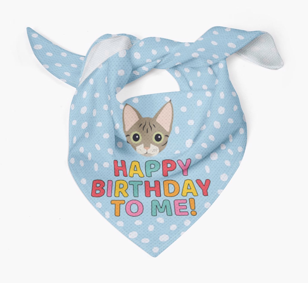 'Happy Birthday to Me' - Personalized {breedCommonName} Bandana - Tied